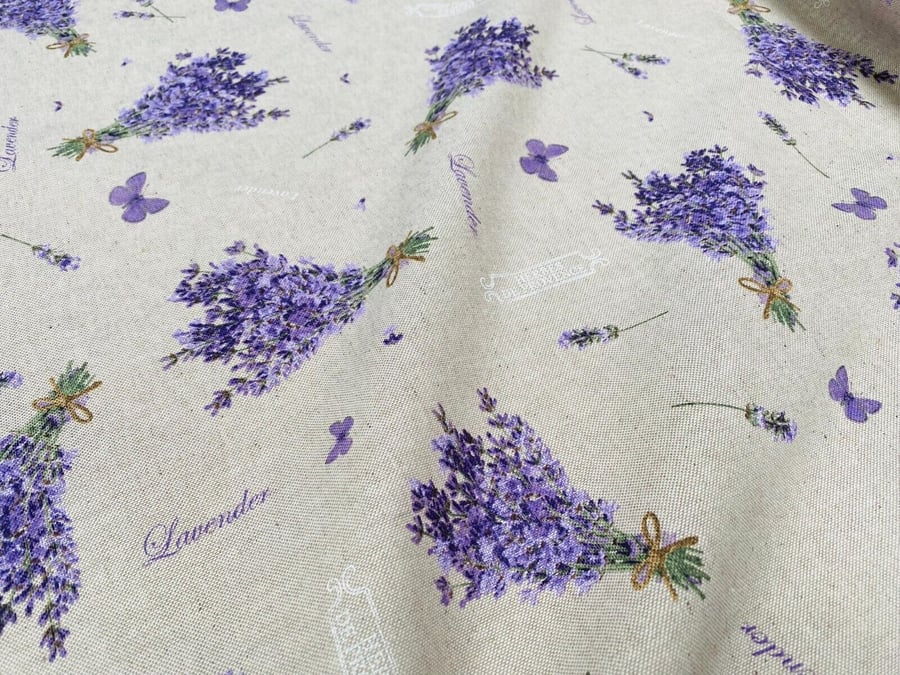 Lavender  Tablecloth. Cotton . 100 to 400cm by 155cm wide  