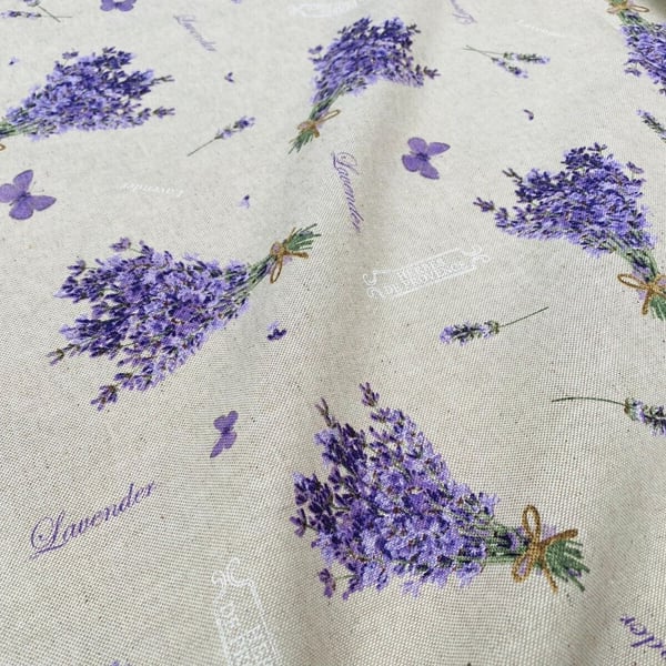 Lavender  Tablecloth. Cotton . 100 to 400cm by 155cm wide  