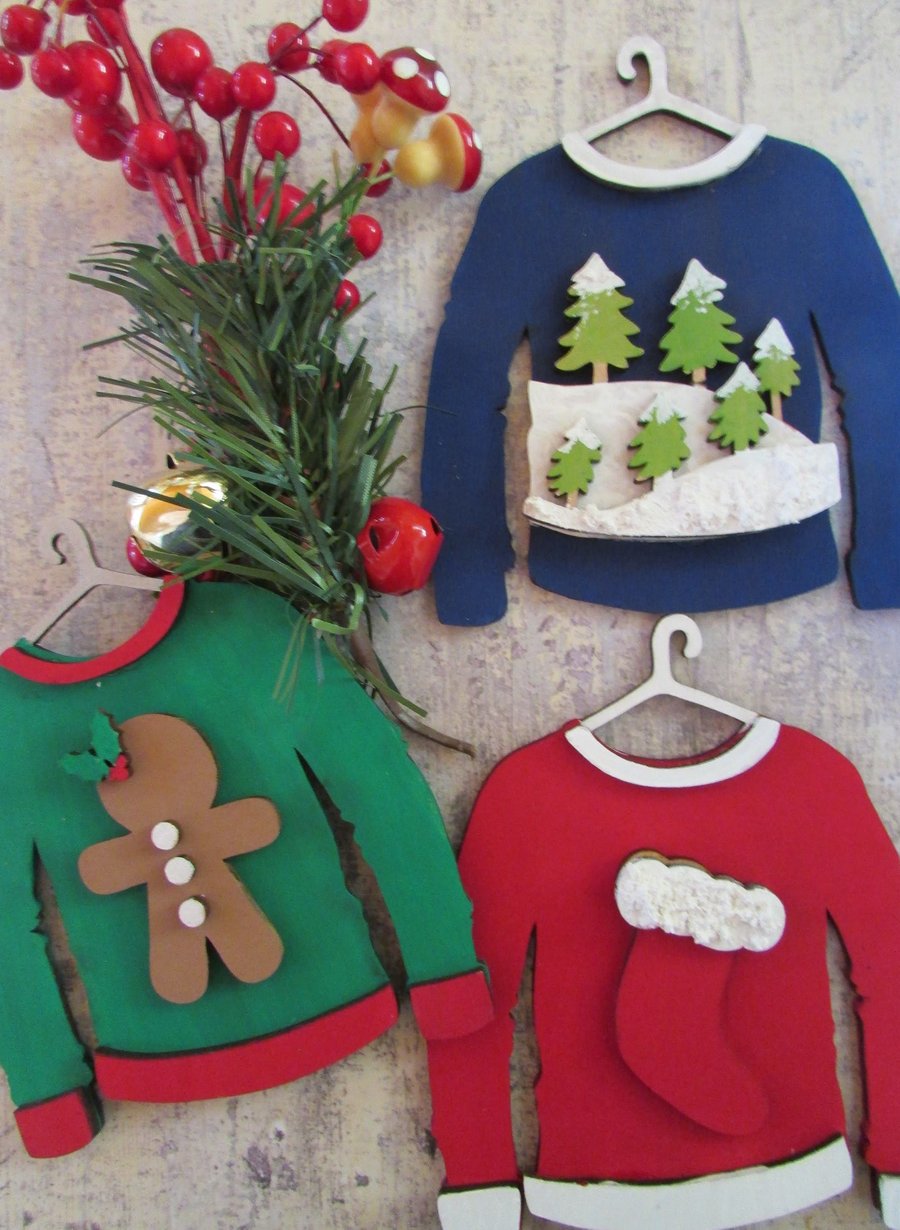 Personalised Christmas Jumper Decorations