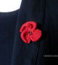 Knitted lapel flowers - Poppy for Remembrance day brooch - MADE TO ORDER - Image 7