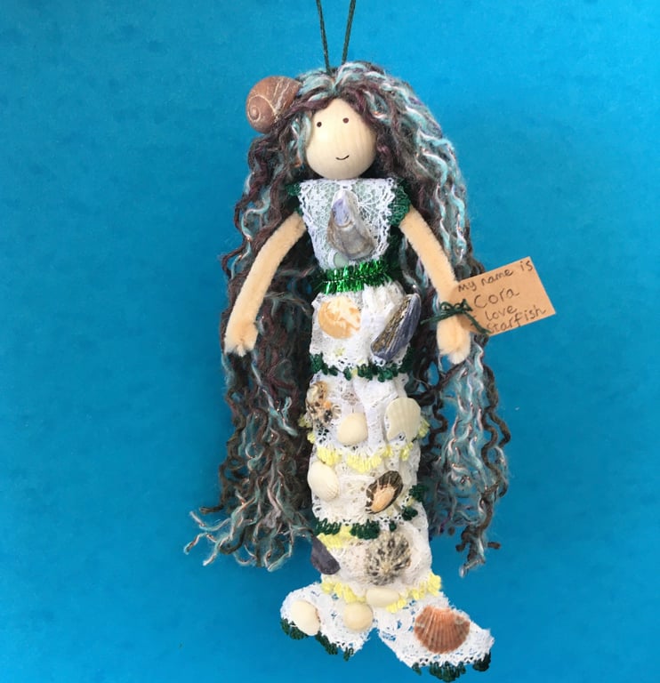 Mermaid Doll Hanging Decoration, Sea Themed Mermaid Gifts
