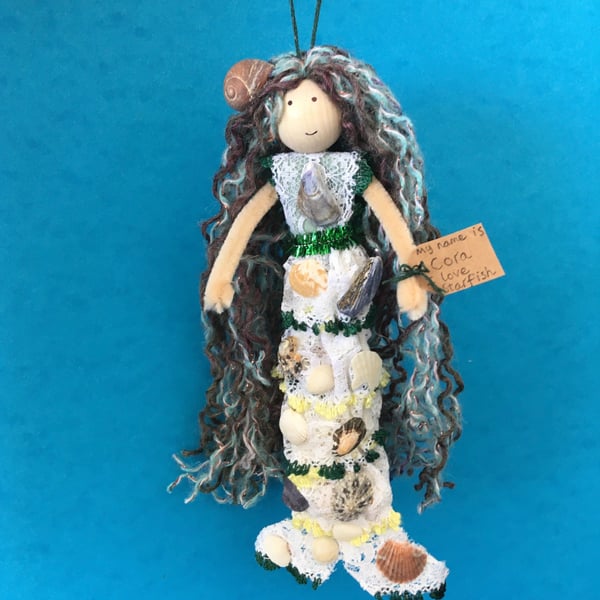 Mermaid Doll Hanging Decoration, Sea Themed Mermaid Gifts