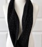 Black with Gold Speckles Infinity Scarf, 100% cotton  - Image 2