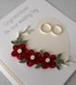 Beautiful quilled wedding congratulations card - Image 1