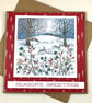 Christmas card - Countryside winter hares - Image 1