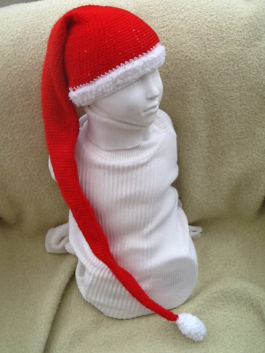 Simply Red Crocheted Santa Style Hat for child aged approx 6 to 18 months!