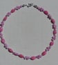 Pink Morganite Crystal Gemstone Statement Beaded Necklace "Sweet Rose" - Image 7
