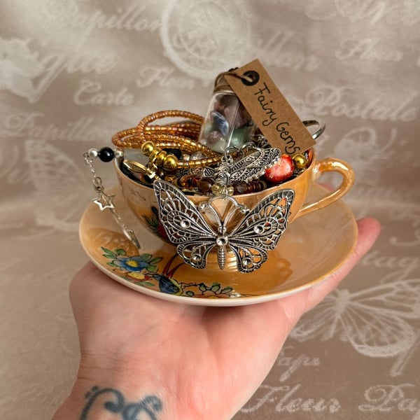 Handmade Mystery Jewelry Teacup Gift Set – Vintage Cup 