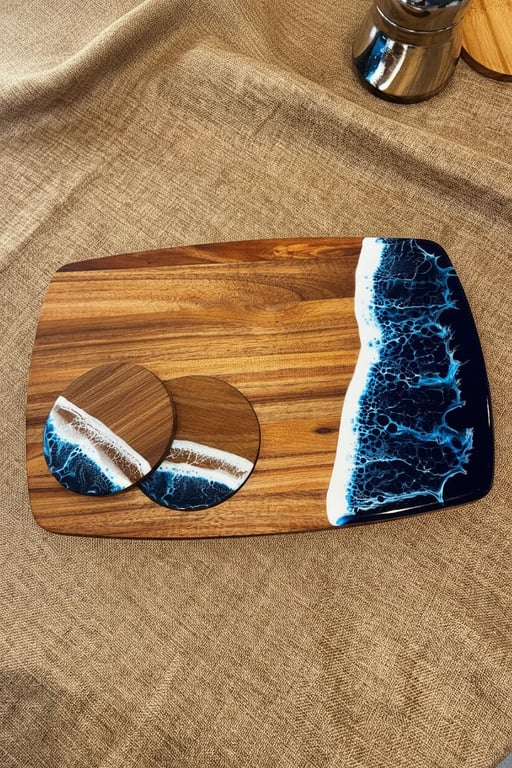 Handmade Charcuterie and Coaster Sets - Scottish Serving Platter - Housewarming