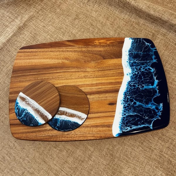 Handmade Charcuterie and Coaster Sets - Scottish Serving Platter - Housewarming