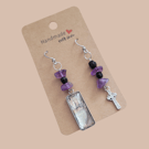 Upcycled Bat Drop Earrings 