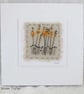 HAND EMBROIDERED LINEN GREETINGS CARD FLORAL - Image 1