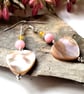 Mother of Pearl & Quartzite Earrings Silver Plate - Image 7