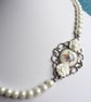 Vintage Style Glass Pearl Necklace - Image 6