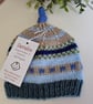 Designer Newborn Baby Knotted Fairisle Hat - Image 2