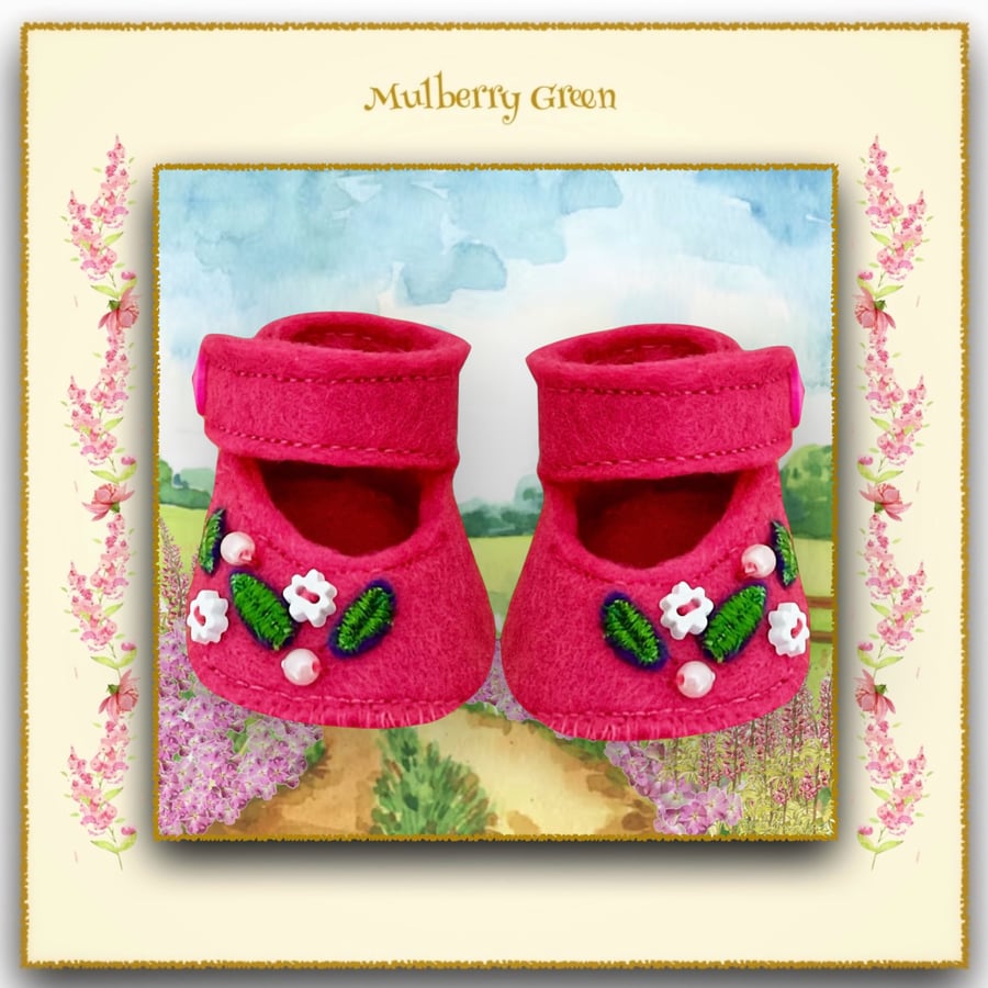 Reserved for Karen - Pink Embroidered Shoes