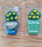 Pot of Flowers Fridge Magnet - Yellow