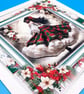 Large Christmas Card, Decoupage, Female - Image 2