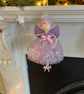 Fairy, Beautiful handcrafted hanging lilac Xmas tree fairy topper, fairy magic