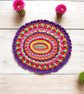 oval shaped colourful crochet mandala doily - Image 6