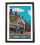 Oxted Surrey travel poster print by Artist Susie West