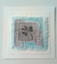 Textile Art with Hand Printed Clover Leaf  - Image 4
