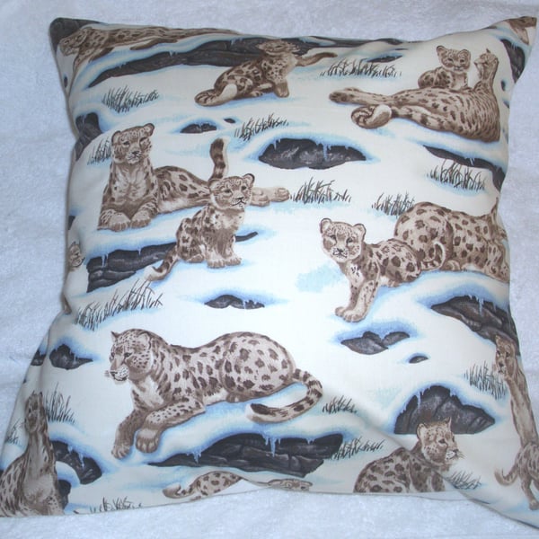 Snow Leopards and cubs cushion