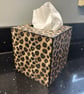 Leopard print tissue box cover - Image 1