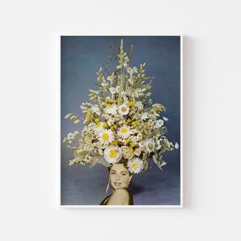 Flower Portrait Art Print - Floral Fashions