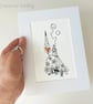 House On The Hill illustration, Giclee print - Image 2