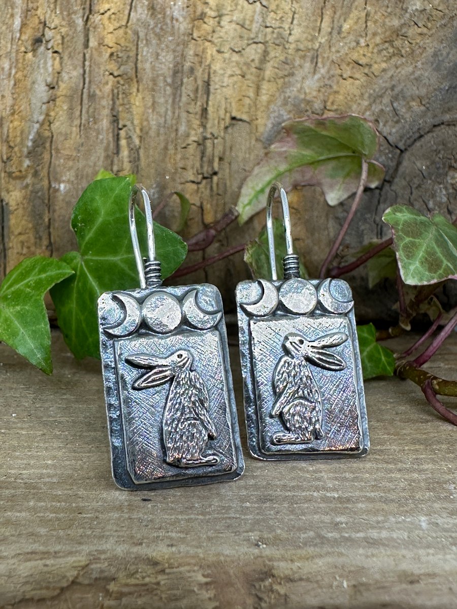 Moon Gazing Hare Earrings