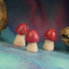 Trio of Toadstools ... Magic! OOAK Sculpt by artist Ann Galvin