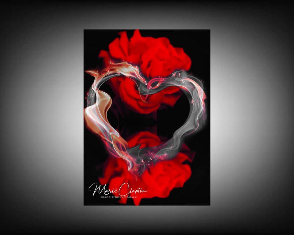 12x8 Inch Photo Print of Rose Design 