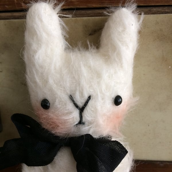 Sweet little Ivan mohair Easter bunny rabbit.