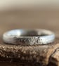 Sterling Silver Sand Cast Ring Band