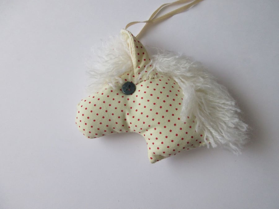 Horse Christmas Decoration Fabric Bauble Pony Hobby Horse