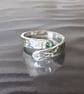 Silver Wrap Ring With Emerald - Image 1