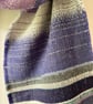 Yorkshire Lavender Handwoven Herringbone Lambswool Scarf, Purple - Image 6