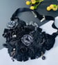 Black Victorian bib boho chic necklace choker  - Image 2