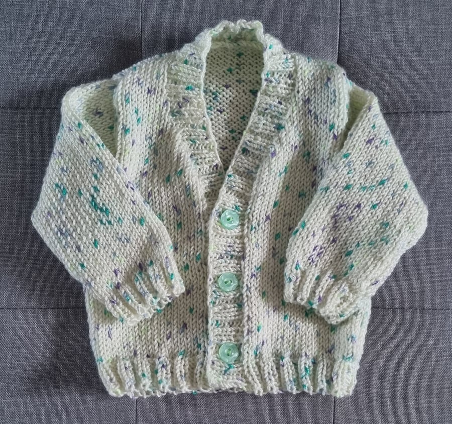 Knitted baby boy cardigan