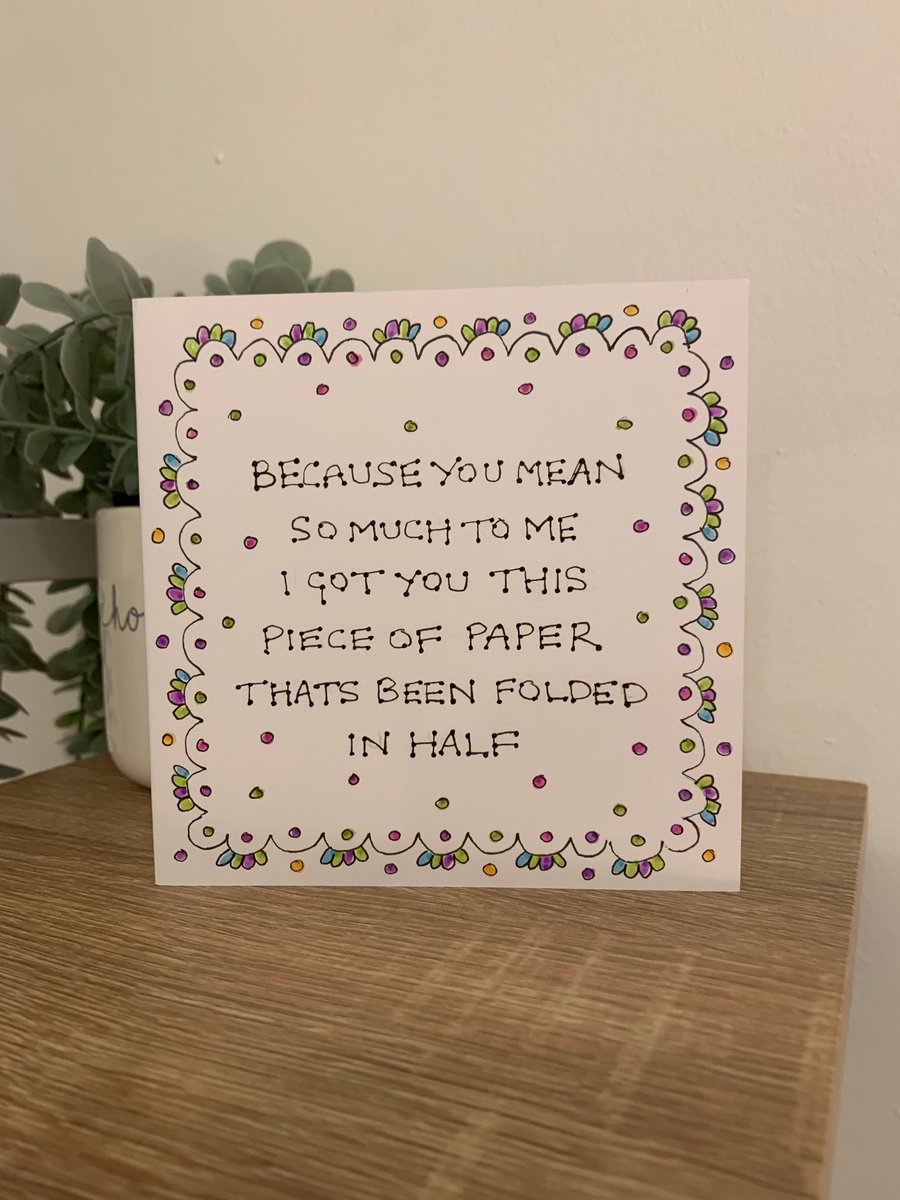 Hand drawn funny quote card 