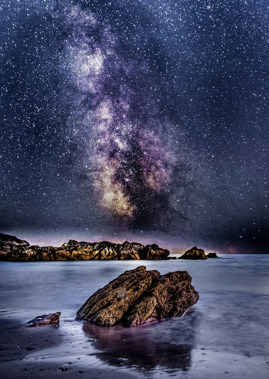 Milky Way from Sharrow Point  Cornwall - night sky photography print