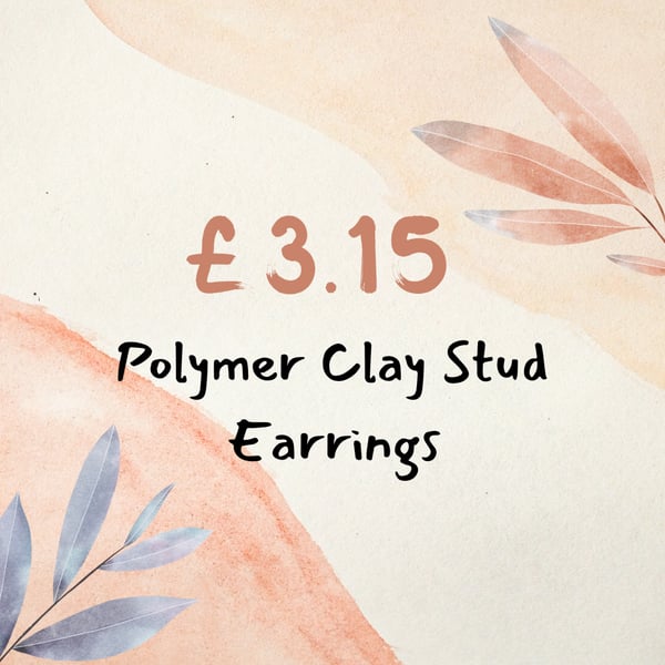Polymer Clay Stud Earrings