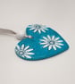 Turquoise floral heart, clay hanging decoration, gift for Mother's day  - Image 3