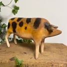 Pig Sculpture Handmade 13cm