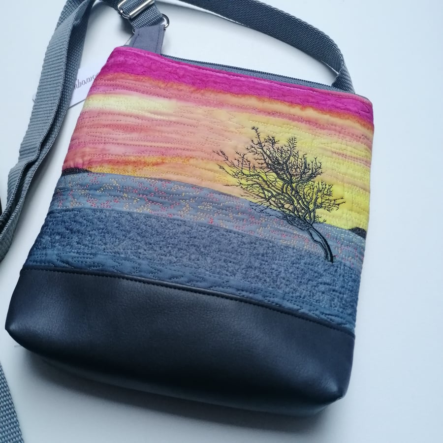 Kippford Tree 'Sunrise' Small Crossbody Bag with Hawthorn Tree