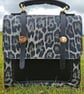 Hand Stitched PU Leopard Print 4 Way Bag, Crossbody Backpack Shoulder & Handheld