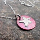 Copper and Silver Star Necklace