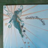 Blue fairy birthday card