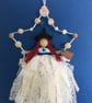 Sea Shell Witch Fairy In A Star Hanging Decoration, Halloween Witch - Image 1